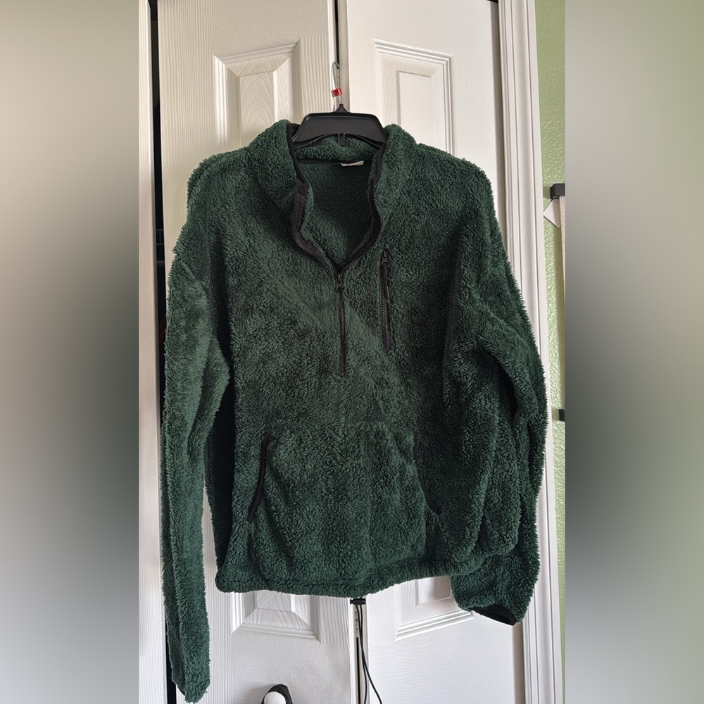 No Boundaries Green Cowl Neck Sweater